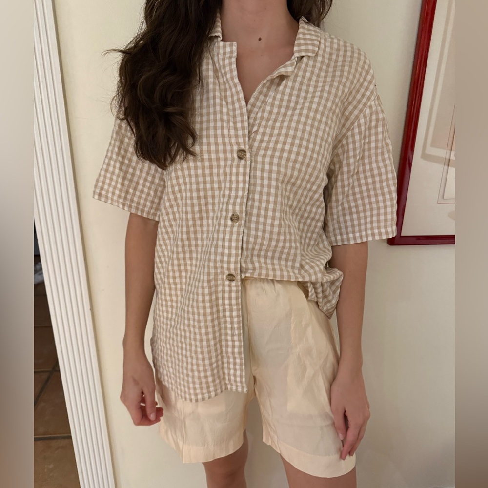 Checkered button down